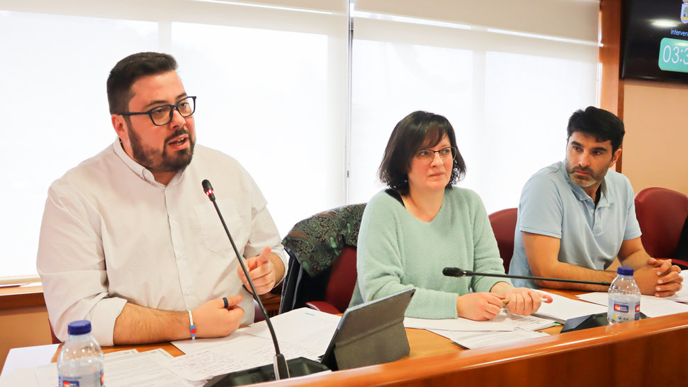 Xabier P. Igrexas, Ana Martínez e Filipe Abalde no Pleno de Vigo