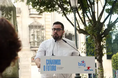Xabier P. Igrexas durante un acto do BNG polo D&iacute;a da Patria Galega