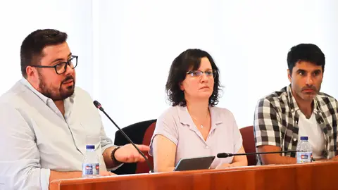 Xabier P. Igrexas, Ana Mart&iacute;nez e Filipe Abalde no Pleno de Vigo