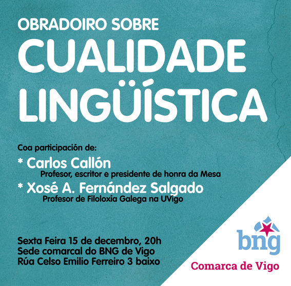 Obradoiro cualidade linguistica con Carlos Callón e Xosé Fernández Salgado
