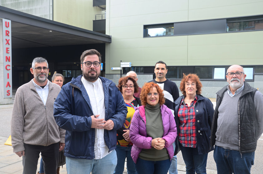 Concentración de representantes do BNG nas Urxencias do Hospital Álvaro Cunqueiro de Vigo