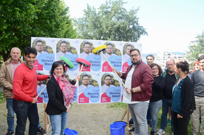 Pegada de inicio da campaña electoral do BNG de Vigo