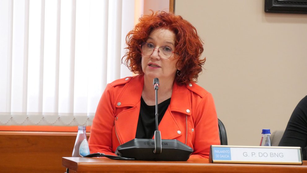 Montse Prado na comisión de Sanidade do Parlamento galego
