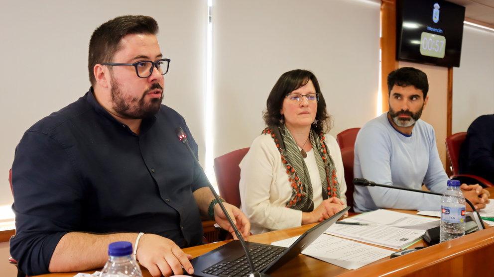 Xabier P Igrexas, Ana Martínez e Filipe Abalde no Pleno de Vigo