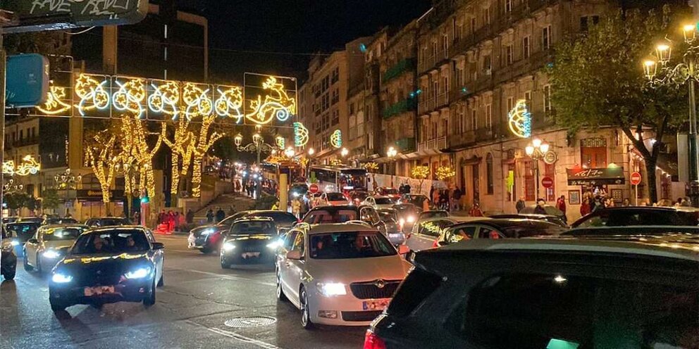 Atasco no Nadal de Vigo (foto:metropolitano.gal)