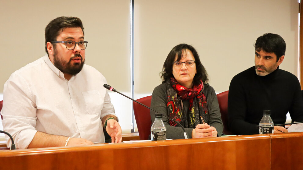 Xabier P Igrexas, Ana Martínez e Filipe Abalde no Pleno de Vigo