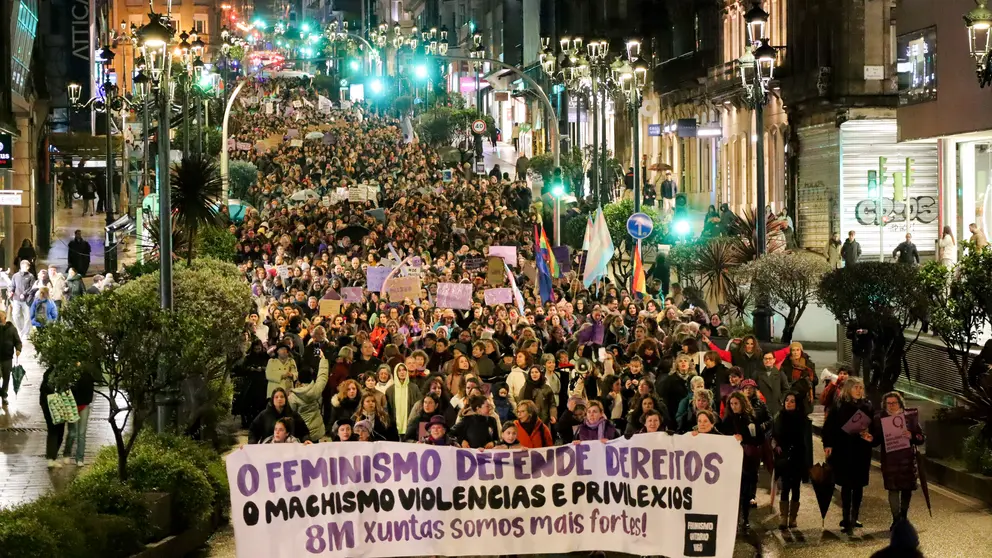 Manifestación do 8M en Vigo do ano 2024