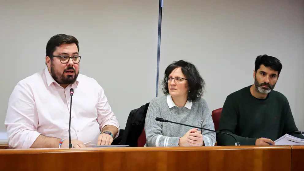Xabier P. Igrexas, Ana Mart&iacute;nez e Filipe Abalde no Pleno de Vigo