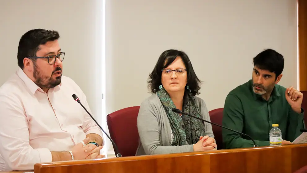 Xabier P. Igrexas, Ana Mart&iacute;nez e Filipe Abalde no Pleno de Vigo