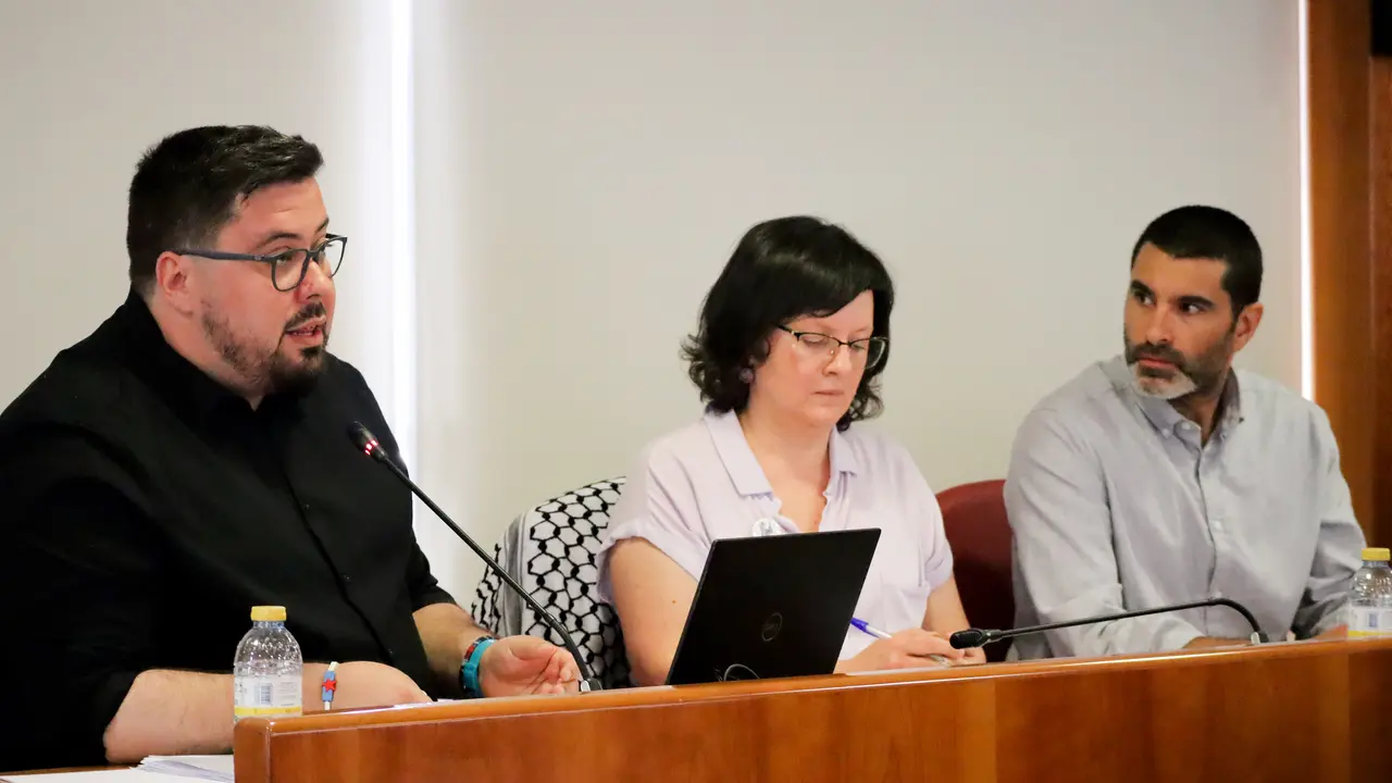 Xabier P. Igrexas, Ana Mart&iacute;nez e Filipe Abalde no Pleno de Vigo