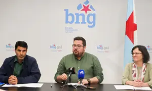Filipe Abalde, Xabier P. Igrexas e Ana Mart&iacute;nez