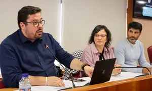 Xabier P. Igrexas, Ana Mart&iacute;nez e Filipe Abalde no Pleno de Vigo