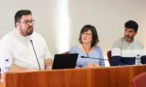Xabier P. Igrexas, Ana Mart&iacute;nez e Filipe Abalde no Pleno de Vigo