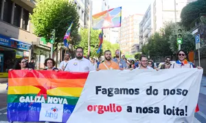 Comitiva do BNG e Galiza Nova no Orgullo de Vigo de 2023