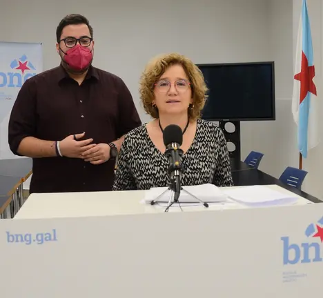 Montse Prado e Xabier P. Igrexas en rolda de prensa