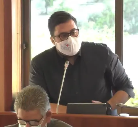 Xabier P. Igrexas durante unha intervenci&oacute;n no Pleno Municipal