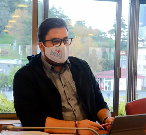 Xabier P. Igrexas durante o Pleno de orzamentos municipais 2022
