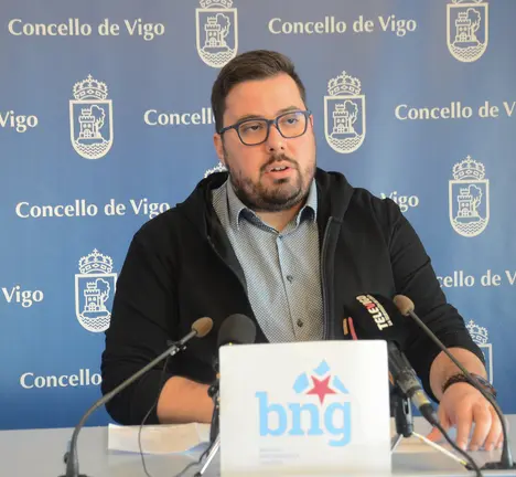 Xabier P. Igrexas en rolda de prensa
