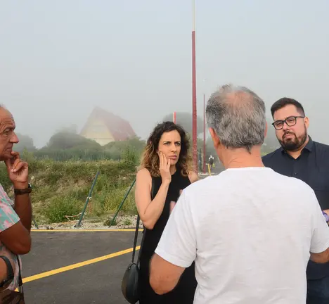 Xabier P Igrexas e Alexandra Fernandez nunha visita a Cabo Estai en febreiro de 2023