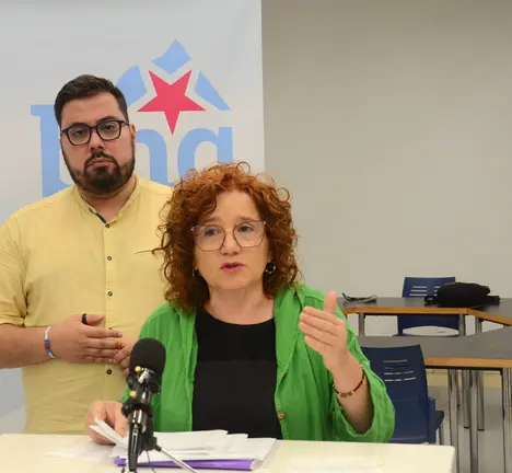 Montse Prado e Xabier P. Igrexas en rolda de prensa