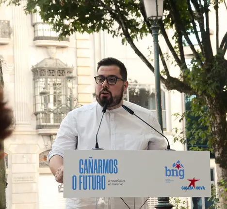 Xabier P. Igrexas durante un acto do BNG polo D&iacute;a da Patria Galega