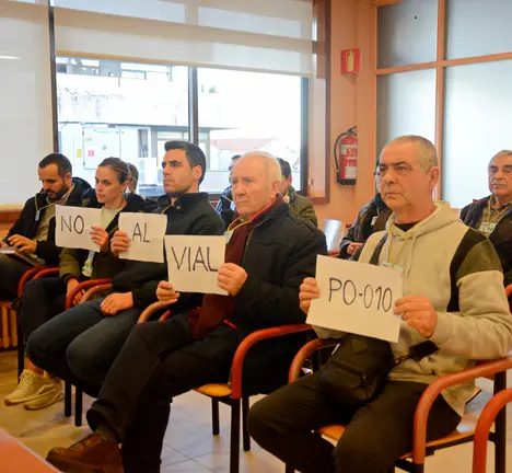 Protesta de Avibe no Pleno do Concello de Vigo
