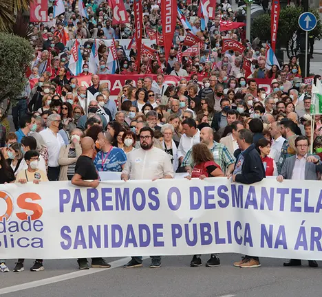 Manifestaci&oacute;n da plataforma SOS Sanidade P&uacute;blica
