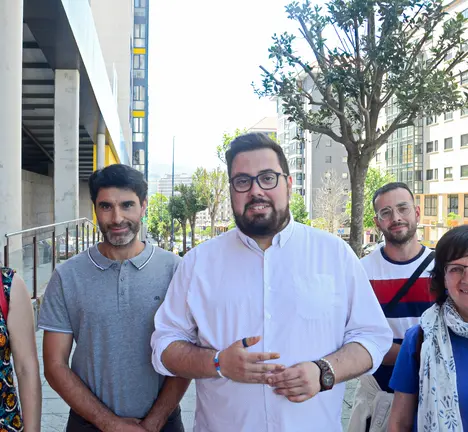 Elsa Quintas, Filipe Abalde, Xabier P. Igrexas (centro), Brais Ruanova e Ana Mart&iacute;nez, os 5 primeiros postos da candidatura do BNG de Vigo