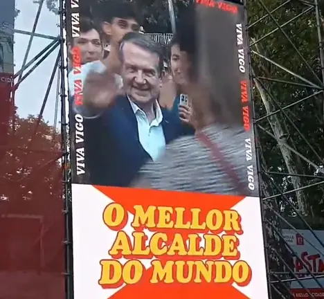 Proxecci&oacute;n de Abel Caballero no concerto de David Guetta
