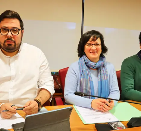 Xabier P. Igrexas, Ana Mart&iacute;nez e Filipe Abalde no Pleno