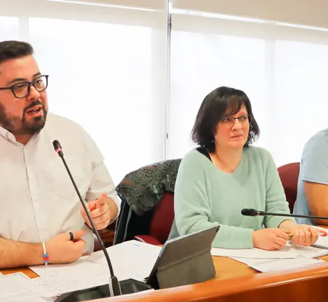 Xabier P. Igrexas, Ana Mart&iacute;nez e Filipe Abalde no Pleno de Vigo