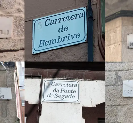 R&uacute;as de Vigo coa sinalizaci&oacute;n deturpada