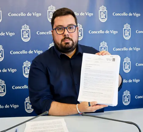 Xabier P. Igrexas, portavoz municipal BNG Vigo, co expediente do Nadal 2024