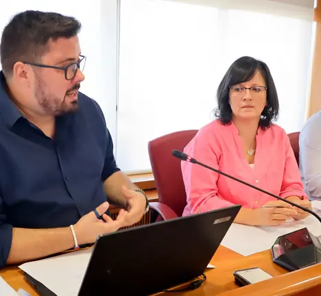 Xabier P Igrexas, Ana Mart&iacute;nez e Filipe Abalde no Pleno de Vigo