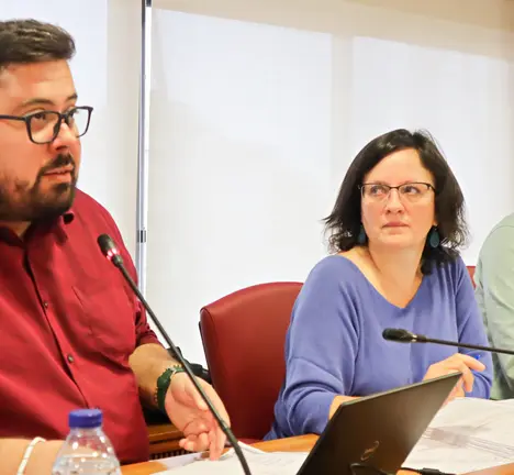 Xabier P. Igrexas, Ana Mart&iacute;nez e Filipe Abalde, BNG, no Pleno de Vigo