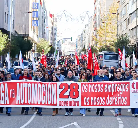 Manifestaci&oacute;n da CIG en Vigo na xornada de folga da automoci&oacute;n
