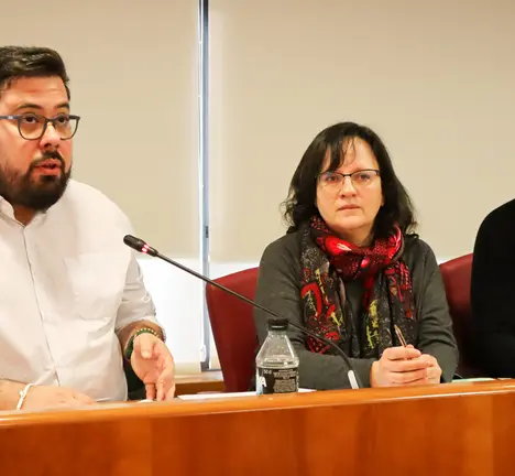 Xabier P Igrexas, Ana Mart&iacute;nez e Filipe Abalde no Pleno de Vigo