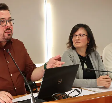 Xabier P Igrexas, Ana Mart&iacute;nez e Filipe Abalde no Pleno