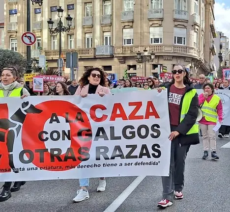 Manifestaci&oacute;n contra a caza en Vigo