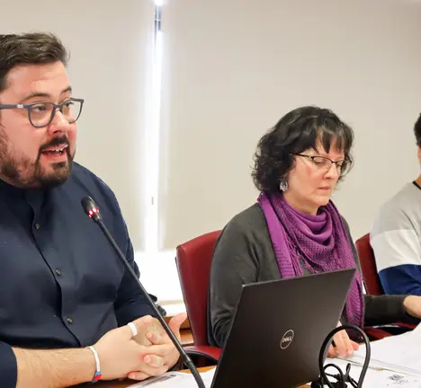 Xabier P. Igrexas, Ana Mart&iacute;nez e Filipe Abalde no Pleno de Vigo