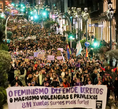 Manifestaci&oacute;n do 8M en Vigo do ano 2024