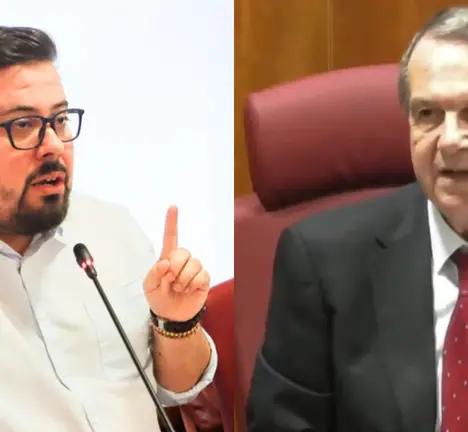 Xabier P. Igrexas e Abel Caballero no Pleno de Vigo
