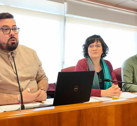 Xabier P Igrexas, Ana Mart&iacute;nez e Filipe Abalde no Pleno municipal