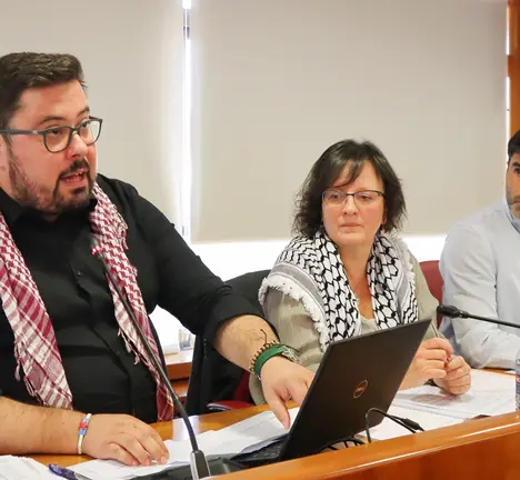 Xabier P Igrexas, Ana Mart&iacute;nez e FIlipe Abalde no Pleno de Vigo