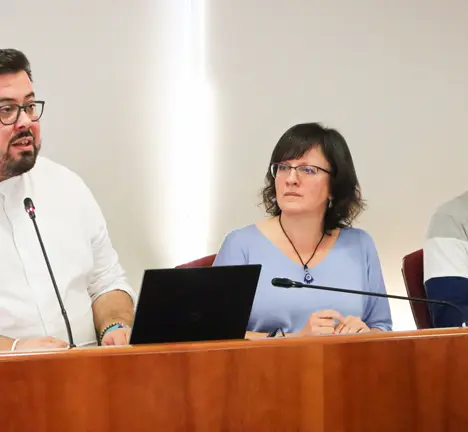Xabier P. Igrexas, Ana Mart&iacute;nez e Filipe Abalde no Pleno de Vigo