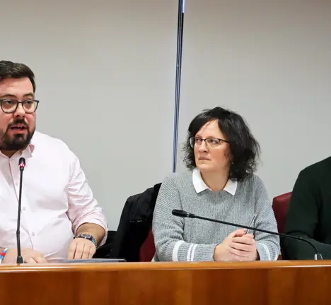 Xabier P. Igrexas, Ana Mart&iacute;nez e Filipe Abalde no Pleno de Vigo