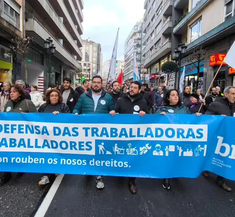 Manifestaci&oacute;n polo D&iacute;a da Clase Obreira Galega en Vigo 2025