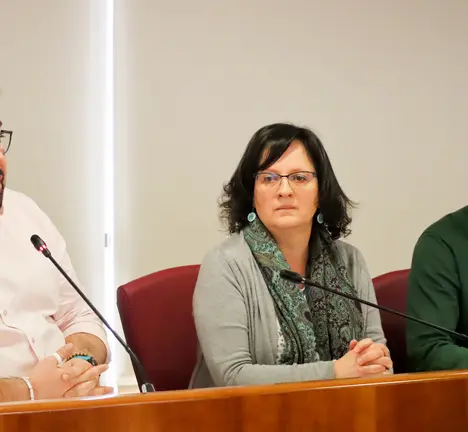Xabier P. Igrexas, Ana Mart&iacute;nez e Filipe Abalde no Pleno de Vigo