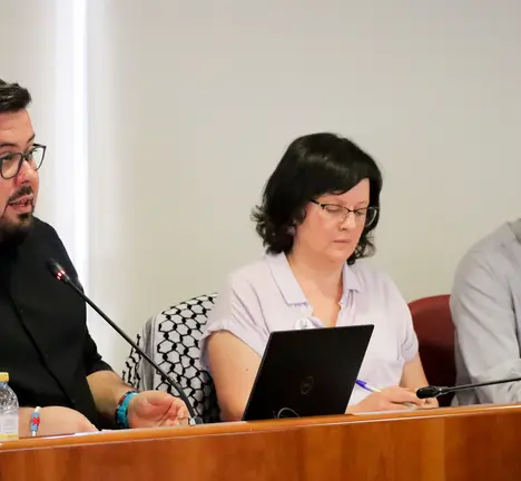 Xabier P. Igrexas, Ana Mart&iacute;nez e Filipe Abalde no Pleno de Vigo