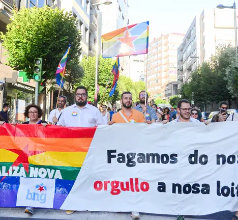 Comitiva do BNG e Galiza Nova no Orgullo de Vigo de 2023